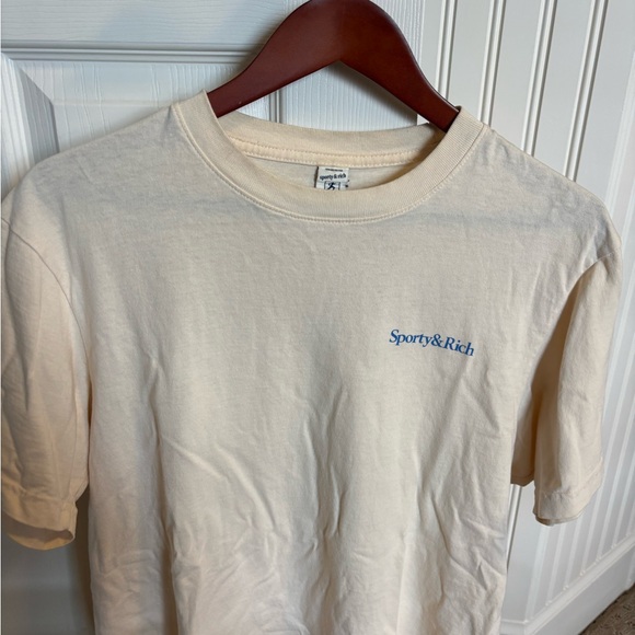 Sporty & Rich Cream T-Shirt Size Medium - Picture 1 of 4